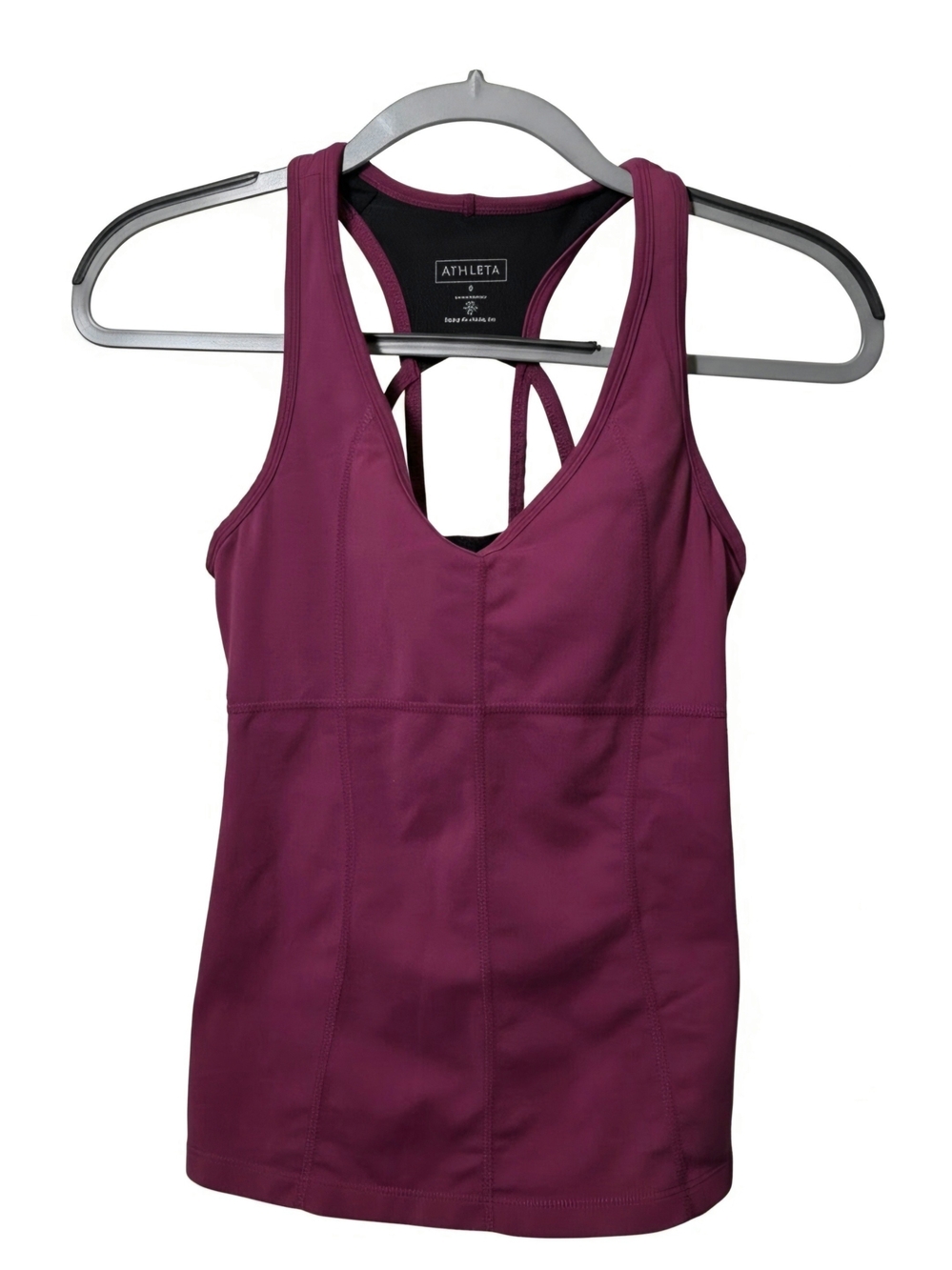 Athleta Women's Magenta V-Neck Strappy Tank